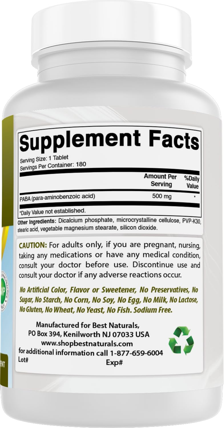 Best Naturals listado de ingredientes libre de alérgenos para mayor confianza