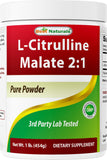 Best Naturals envase frontal de L-Citrulline Malate 2:1, presentación 1 lb beneficios