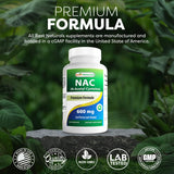 Best Naturals frasco junto a una regla para comparar escala y cantidad