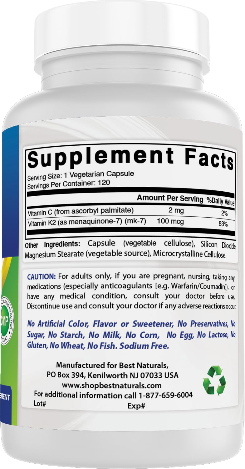 Best Naturals botella abierta con cápsulas verificadas para dosificación