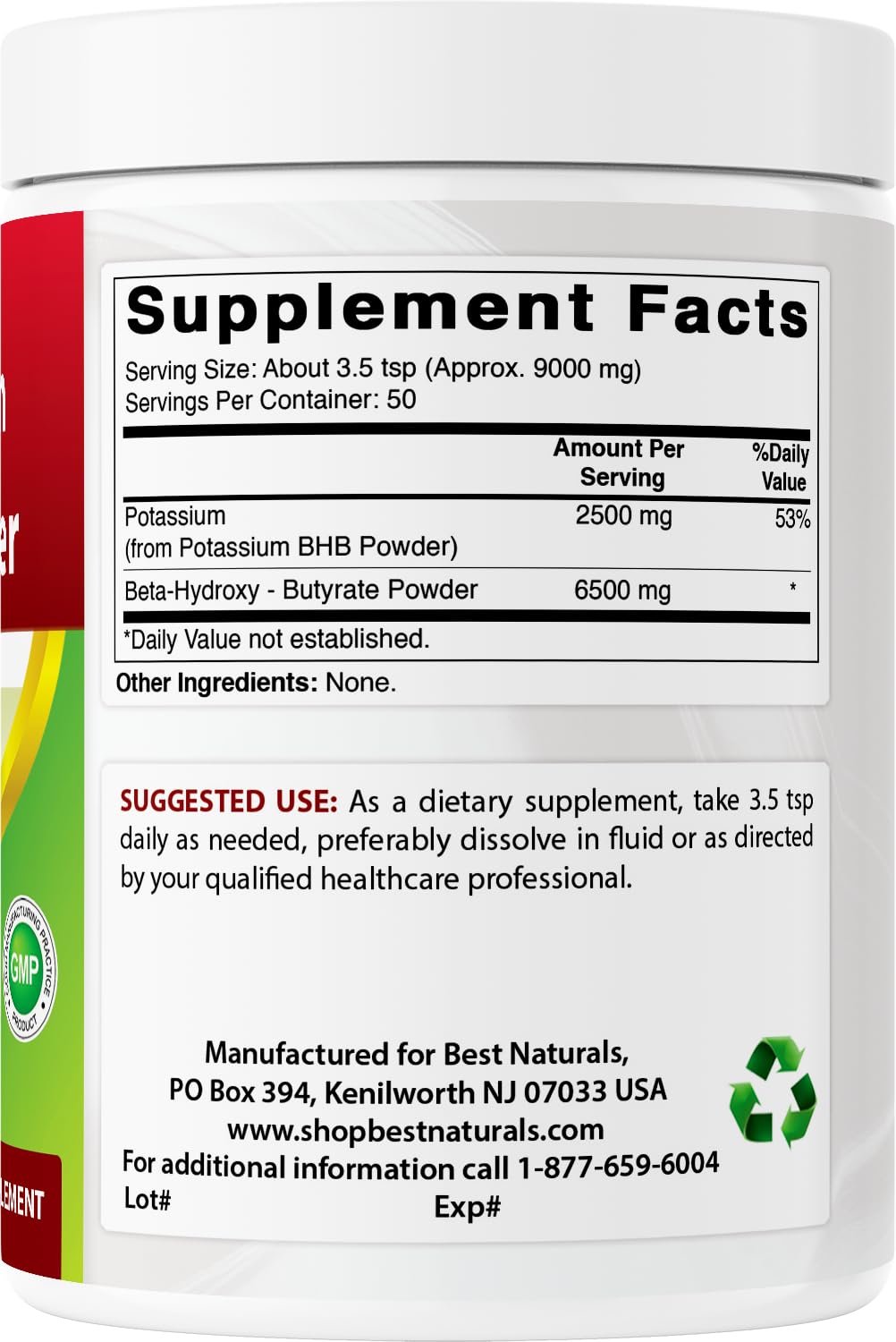 Best Naturals etiqueta y certificaciones, información de calidad y trazabilidad