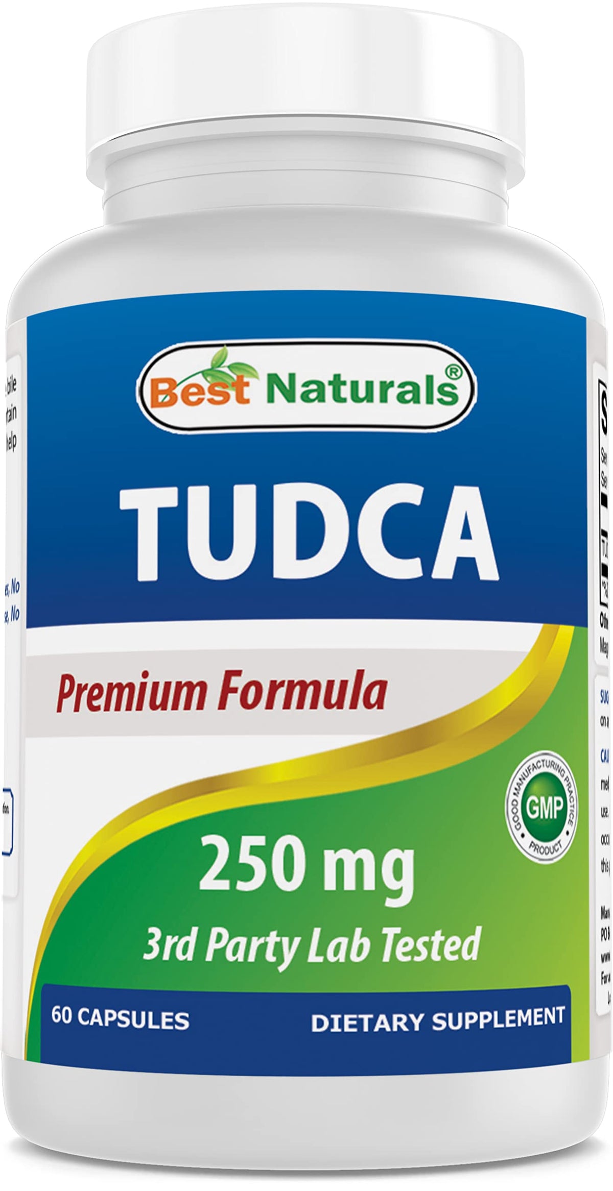 Best Naturals frasco frontal mostrando 60 cápsulas y etiqueta clara para identificación
