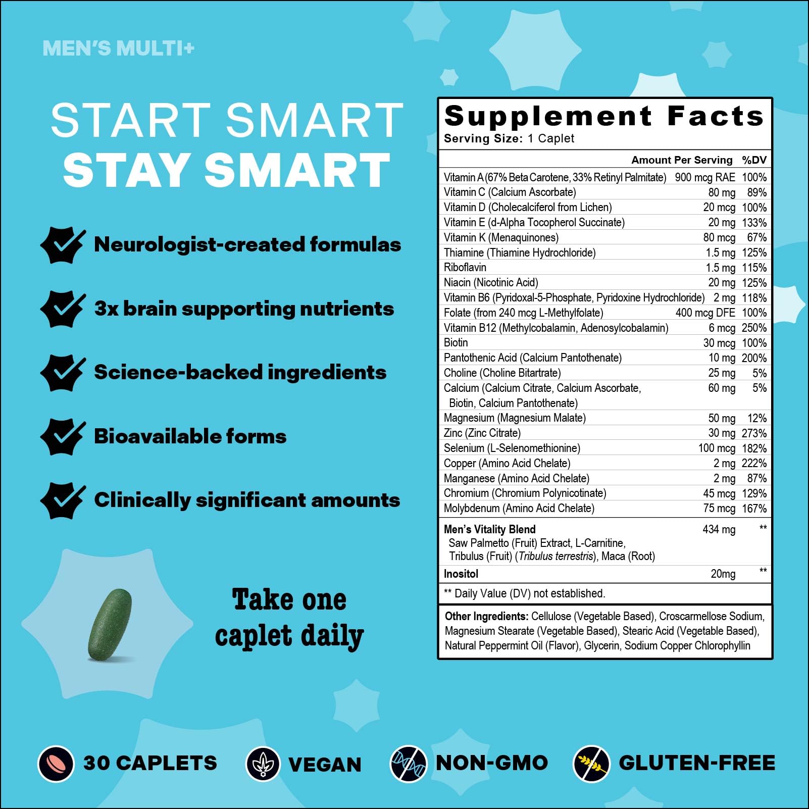 Best Nest Wellness mezcla de ingredientes orgánicos del multivitamínico, aporte antioxidante