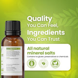Bestmade detalle de la etiqueta con ingredientes y beneficios informativos