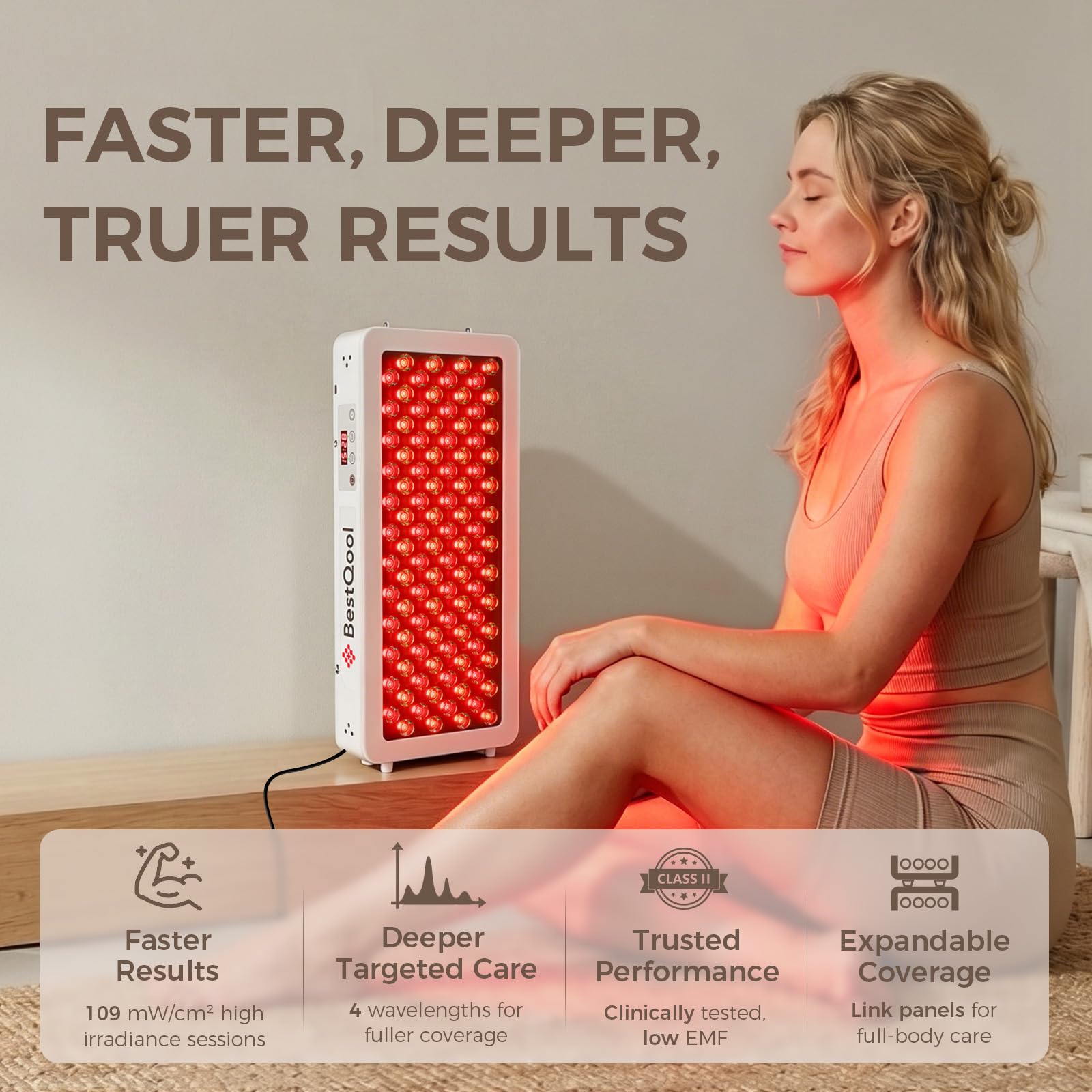 BestQool detalle de LEDs de doble chip para mayor eficacia