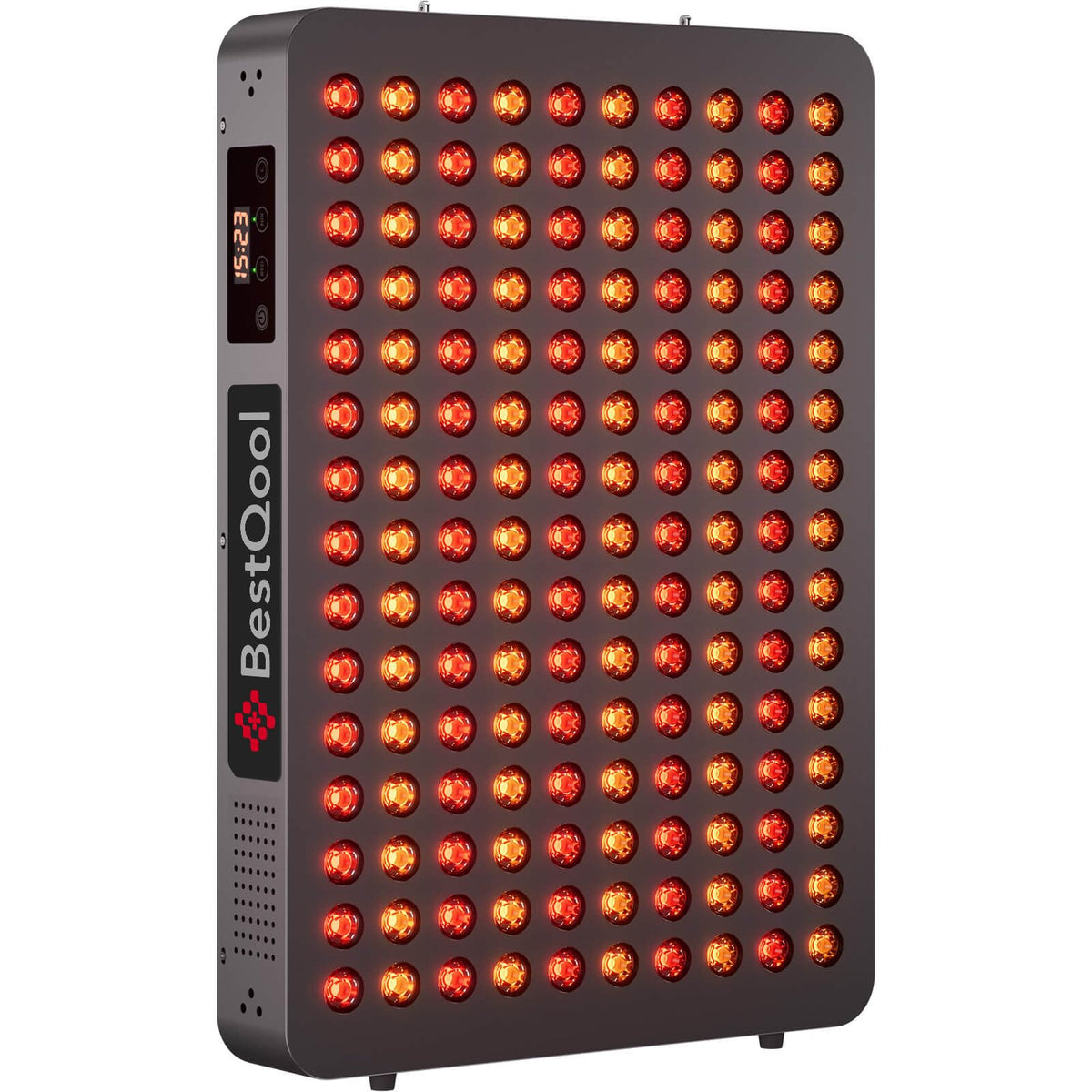 BestQool panel frontal mostrando 150 LEDs para máxima cobertura
