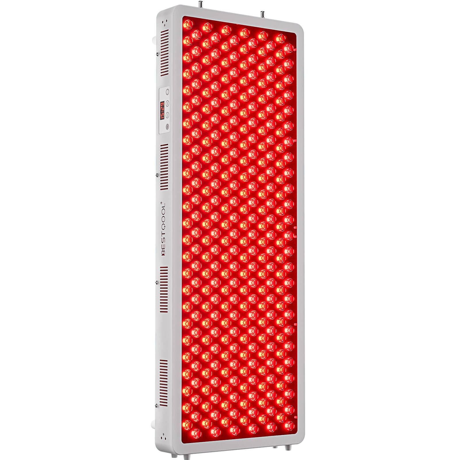 BestQool panel frontal mostrando 300 LEDs para cobertura amplia
