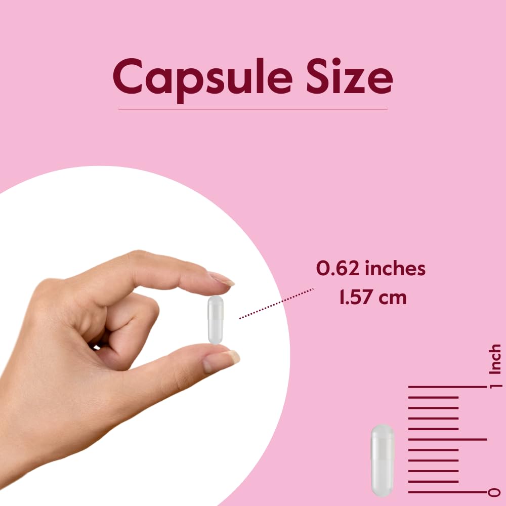 BESTVITE cápsula en mano para comparar tamaño y facilidad de ingestión
