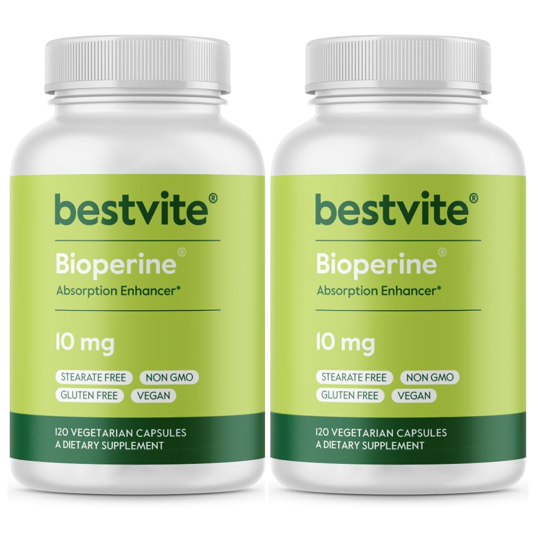 BESTVITE frasco frontal Bioperine mostrando diseño y cantidad