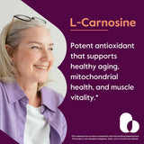 BESTVITE cápsula abierta de L-Carnosine en primer plano, resalta la forma y dosificación