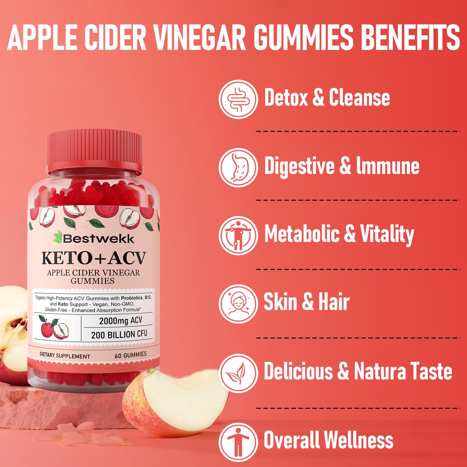 Bestwekk etiqueta nutricional y lista de ingredientes clara