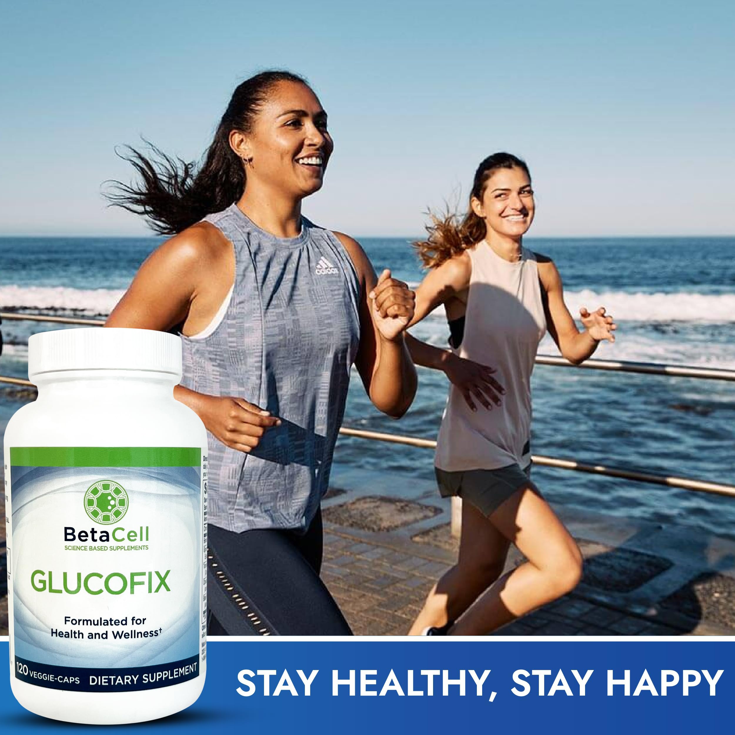 BETACELL cápsulas Glucofix en mano ilustrando la dosis y tamaño práctico