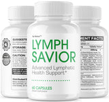 Parte trasera del empaque BetaX Lymph Savior con información y lote