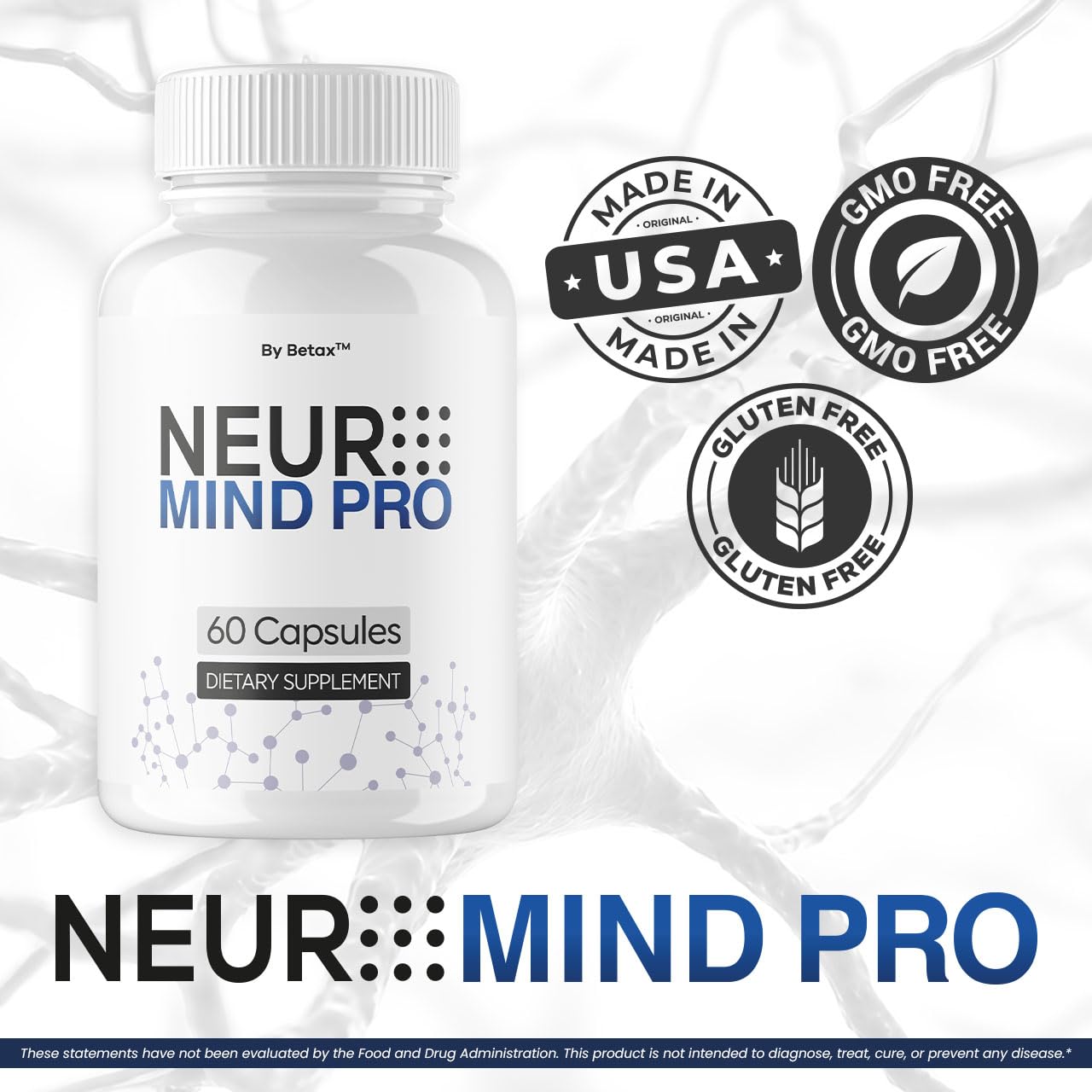 BetaX NeuroMind Pro etiqueta con lista de ingredientes y transparencia de fórmula