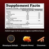 Better Alt primer plano de la textura de miel y shilajit destacando pureza