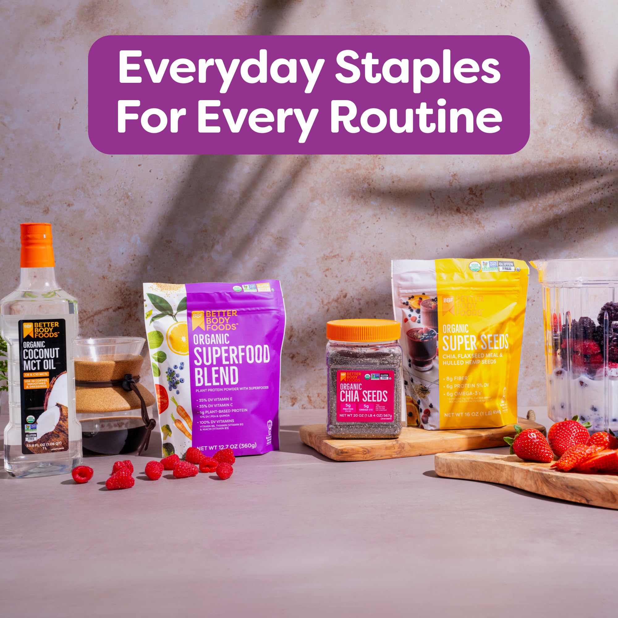 BetterBody Foods polvo añadido a salsa casera, mejora nutricional sin sabor fuerte