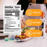 BetterBody Foods comparación de tamaño en mano, envase práctico y fácil de almacenar