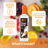 BetterBody Foods vertiendo aceite MCT con cuchara para añadir energía rápida