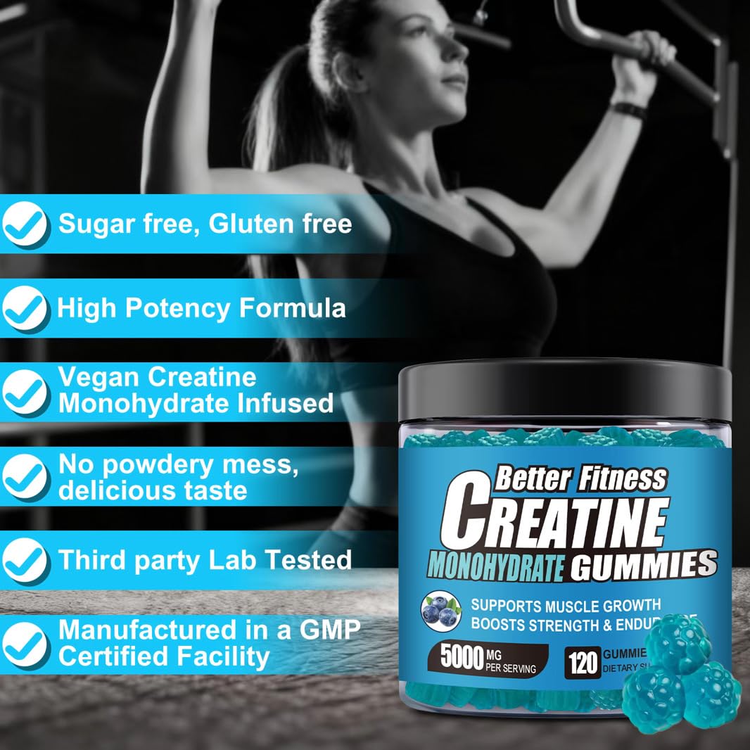 BetterFitness cuatro gomitas apiladas que representan una ración clara