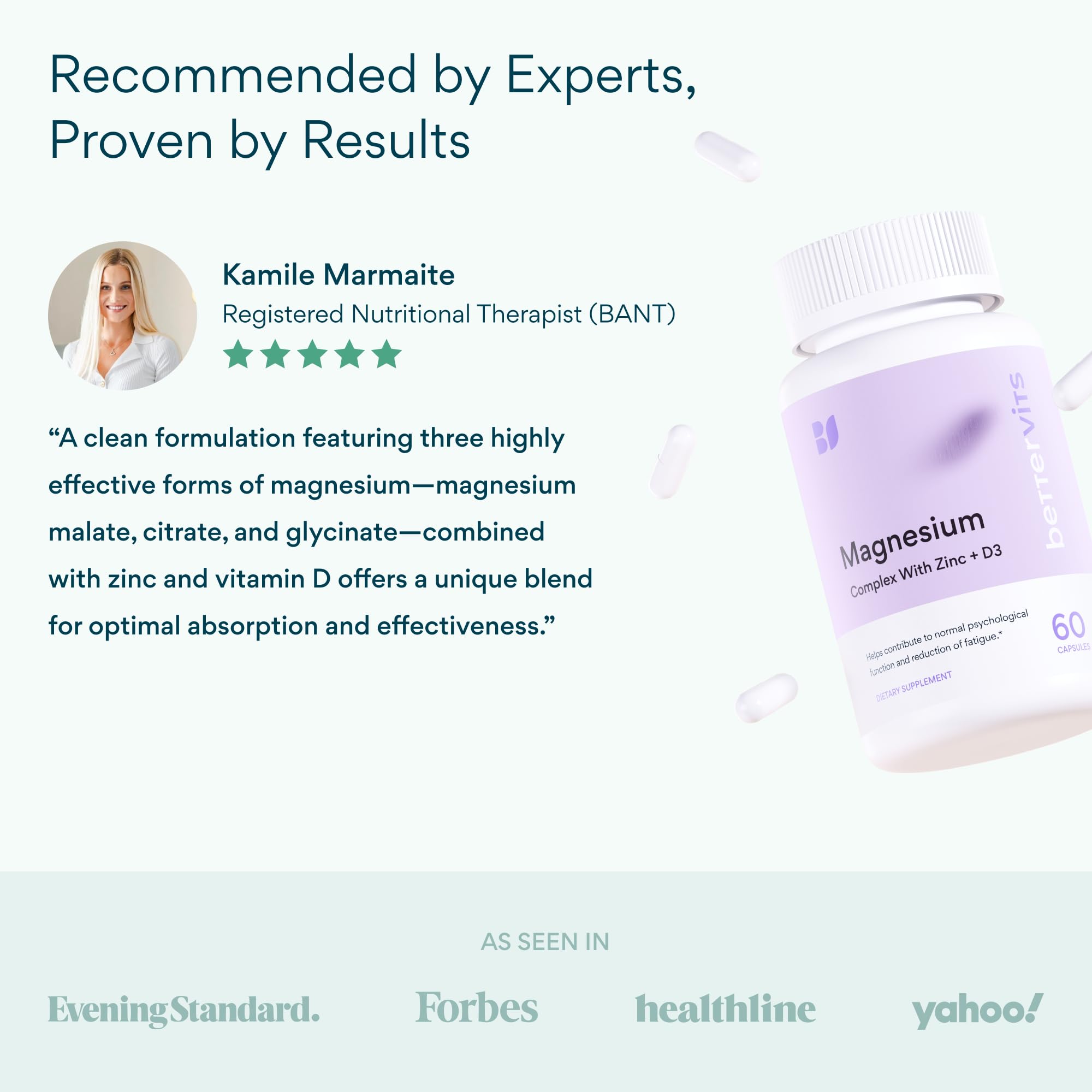 Bettervits producto en ambiente relajado simulando uso nocturno para descanso