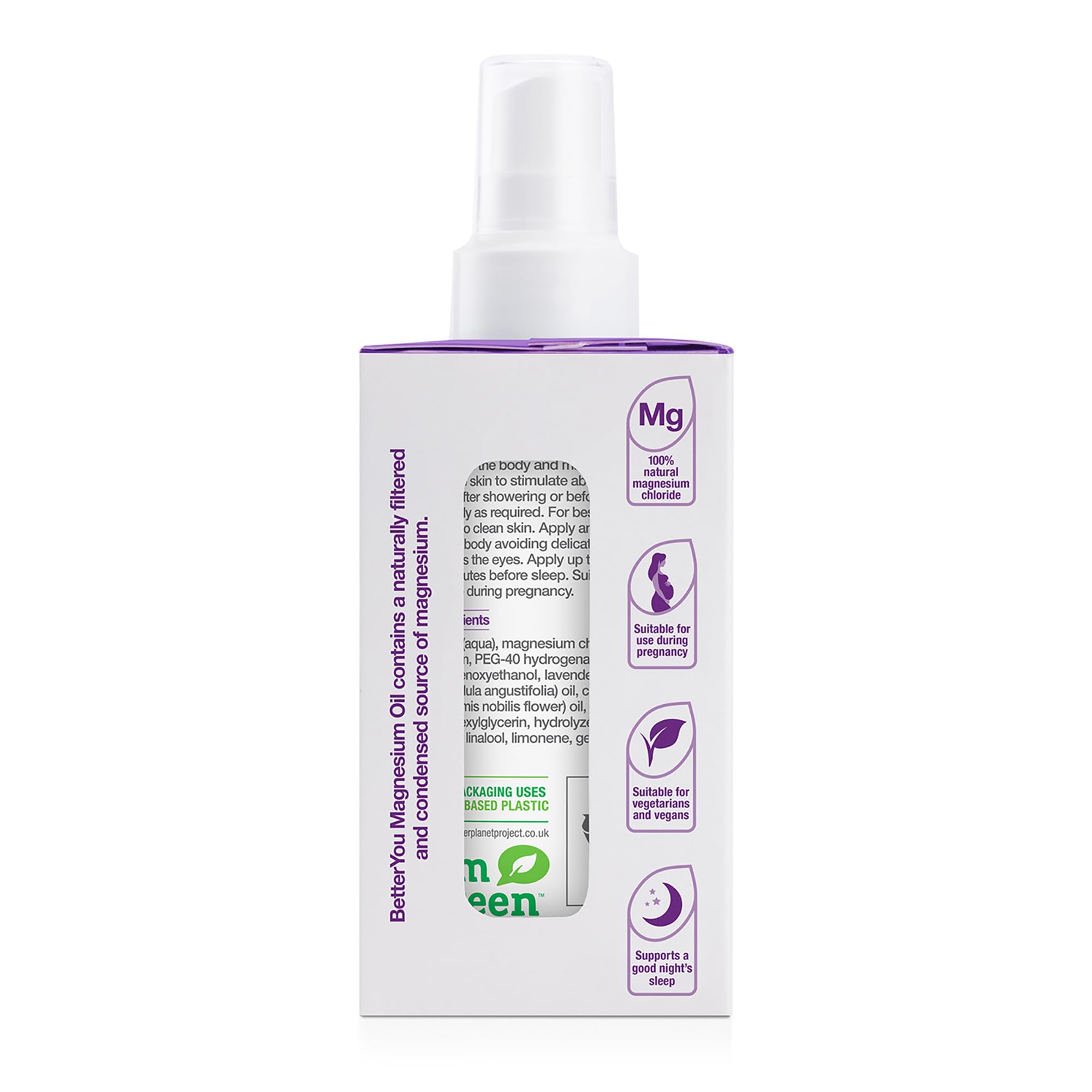 BetterYou ambiente relajante con spray mostrando uso en rutina nocturna