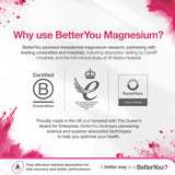 BetterYou etiqueta de ingredientes resaltando magnesio Zechstein puro
