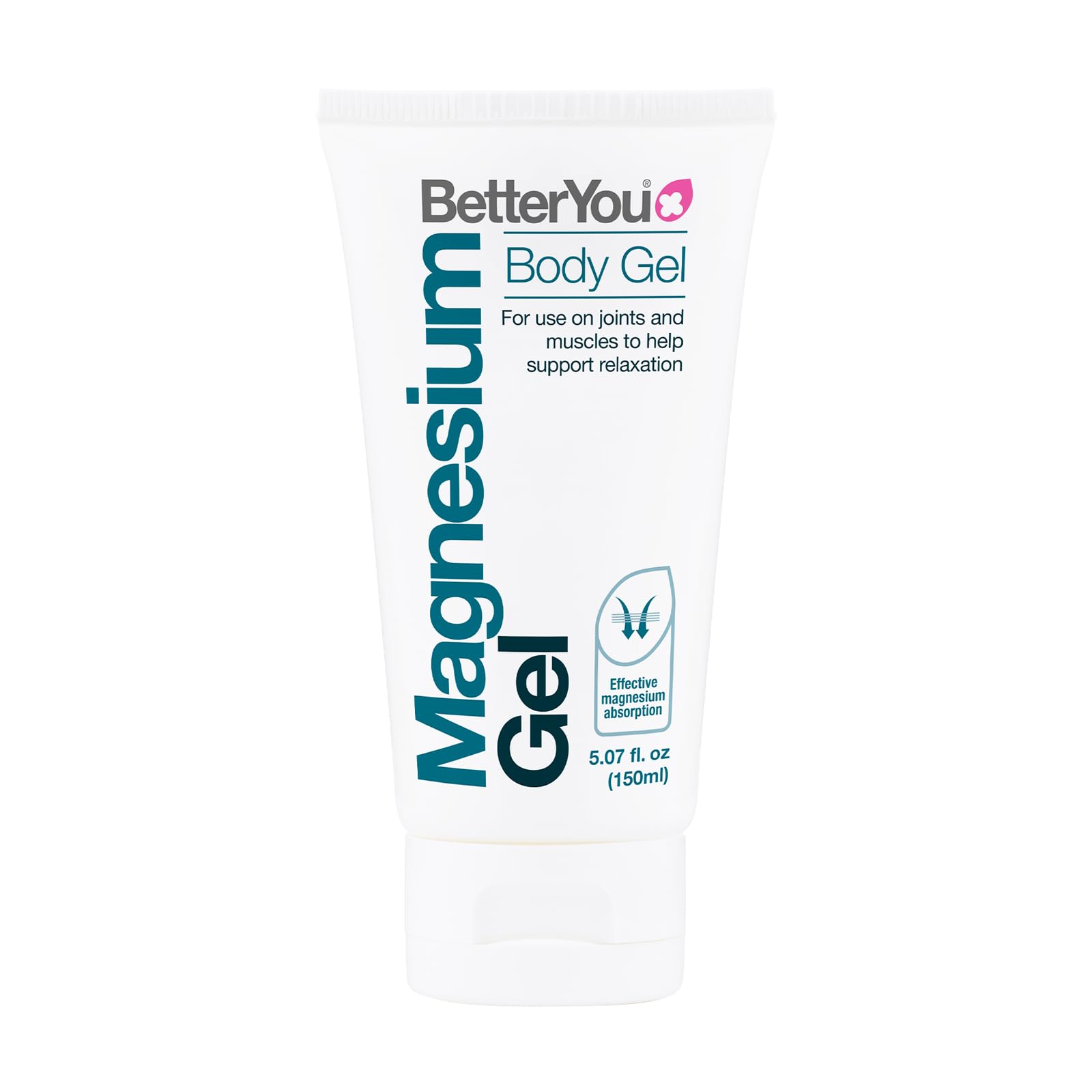 BetterYou gel frontal del envase mostrando la marca y beneficio de relajación