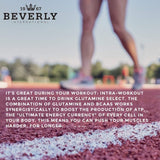 Beverly International polvo usado por atleta durante sesión de gimnasio