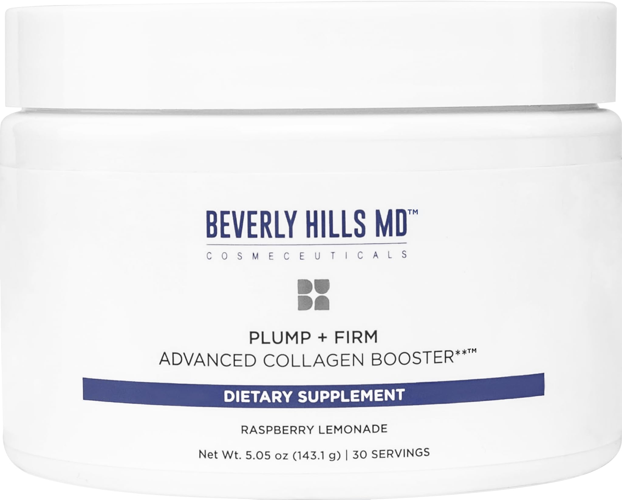 Beverly Hills MD envase frontal mostrando marca y sabor Raspberry Lemonade