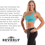 Comparación de tamaño de Beverly Lean Out junto a una moneda para escala