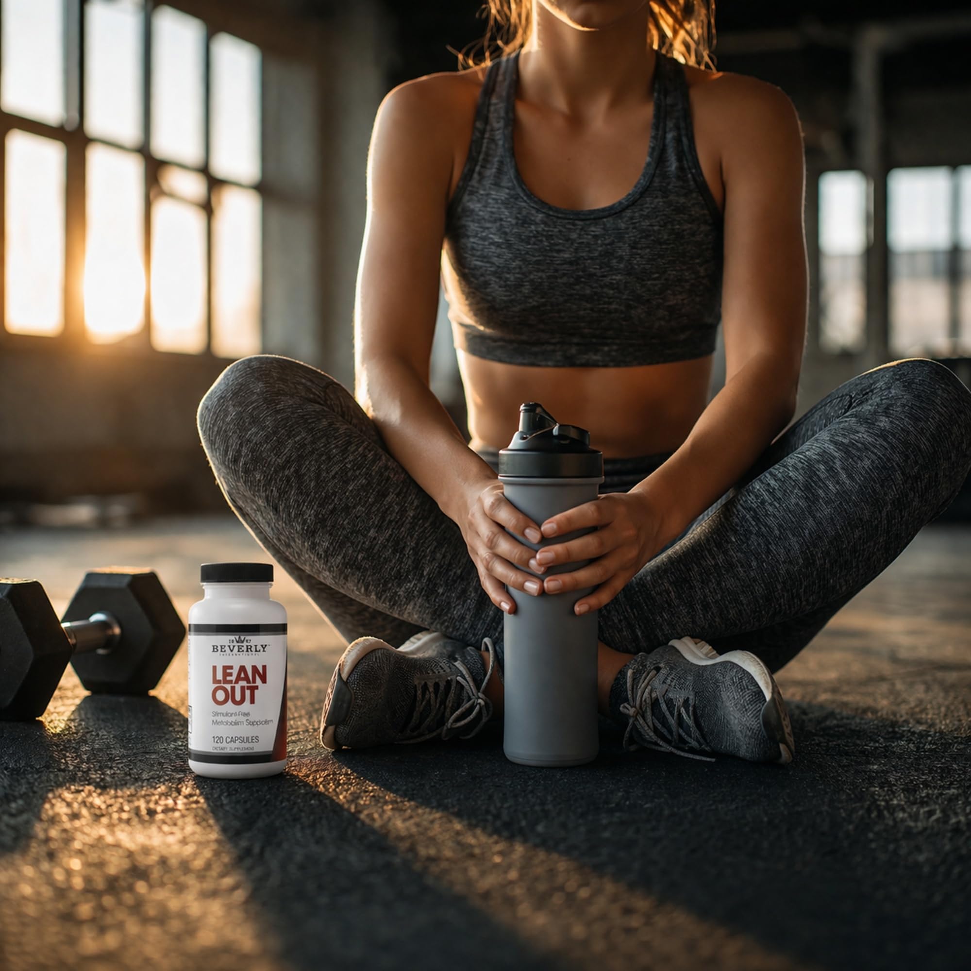 Escena lifestyle: atleta con Beverly Lean Out integrándolo en su preparación