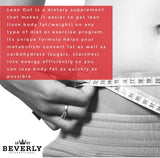 Etiqueta de Beverly Lean Out con lista de ingredientes destacados y beneficios