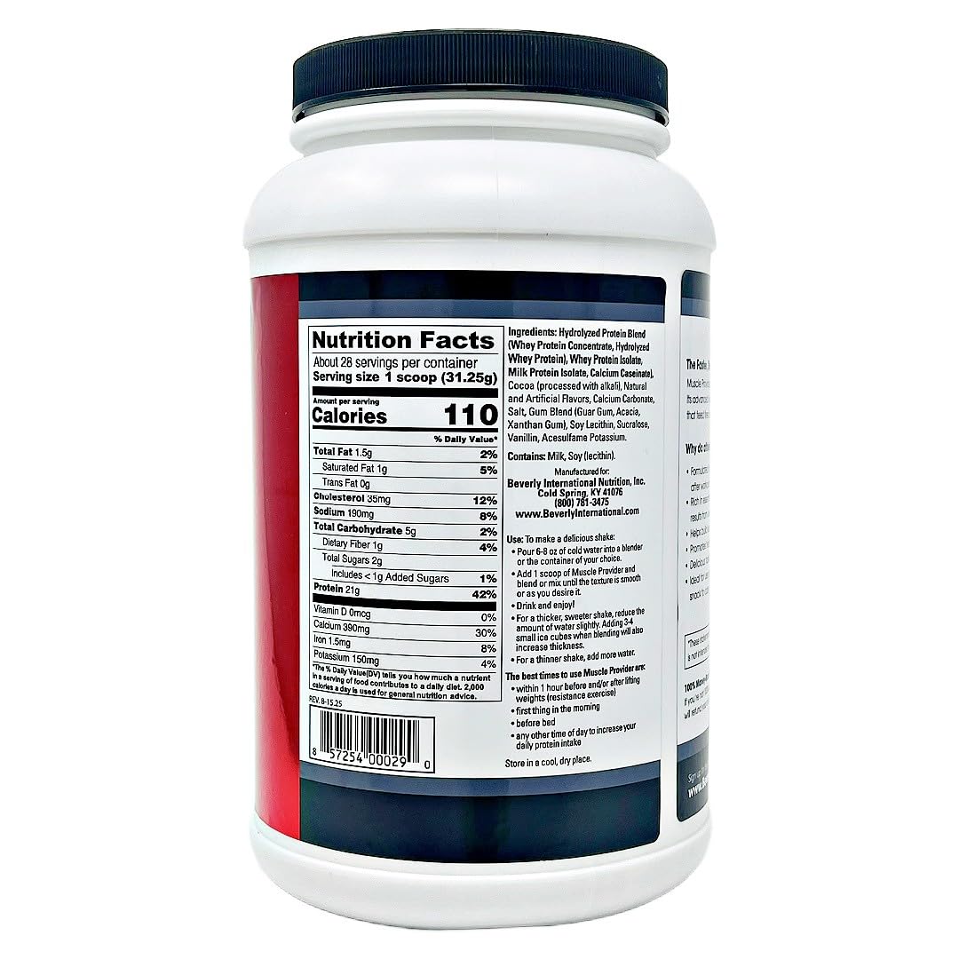 Beverly International textura del polvo Muscle Provider, mezcla fina para digerir rápido