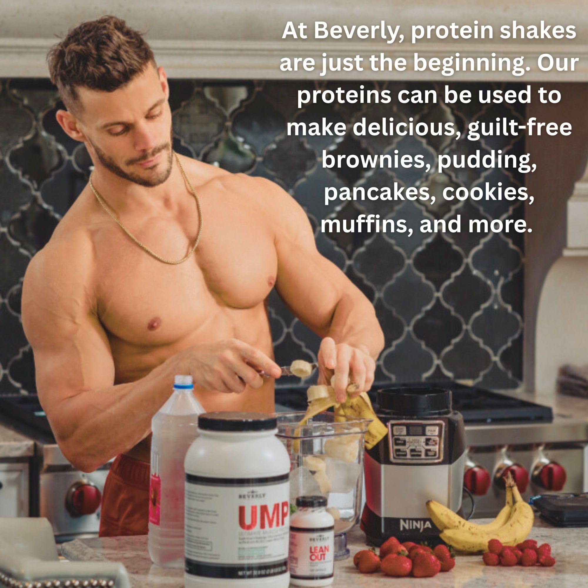 Beverly International batido en gimnasio, uso práctico como pre o post entrenamiento