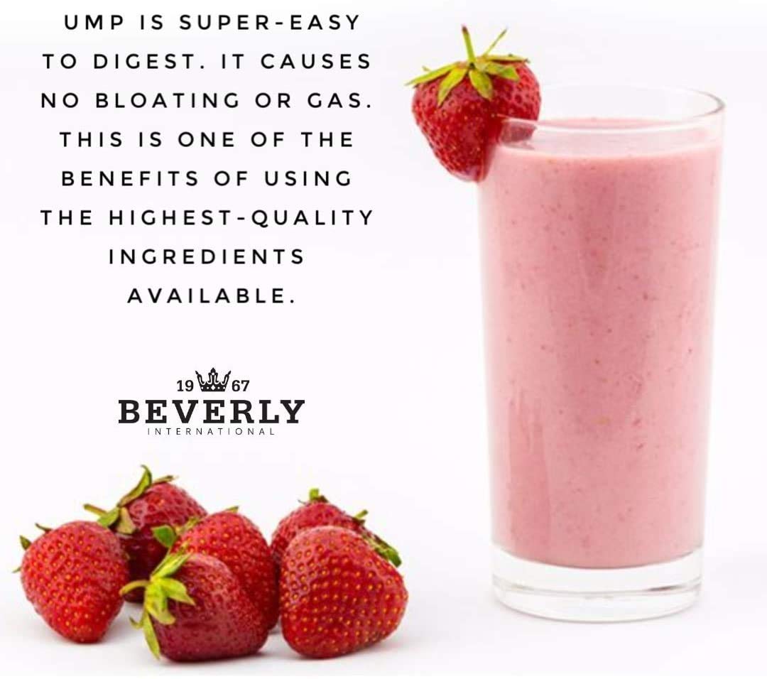 Beverly International UMP textura cremosa del batido que facilita la mezcla sin grumos