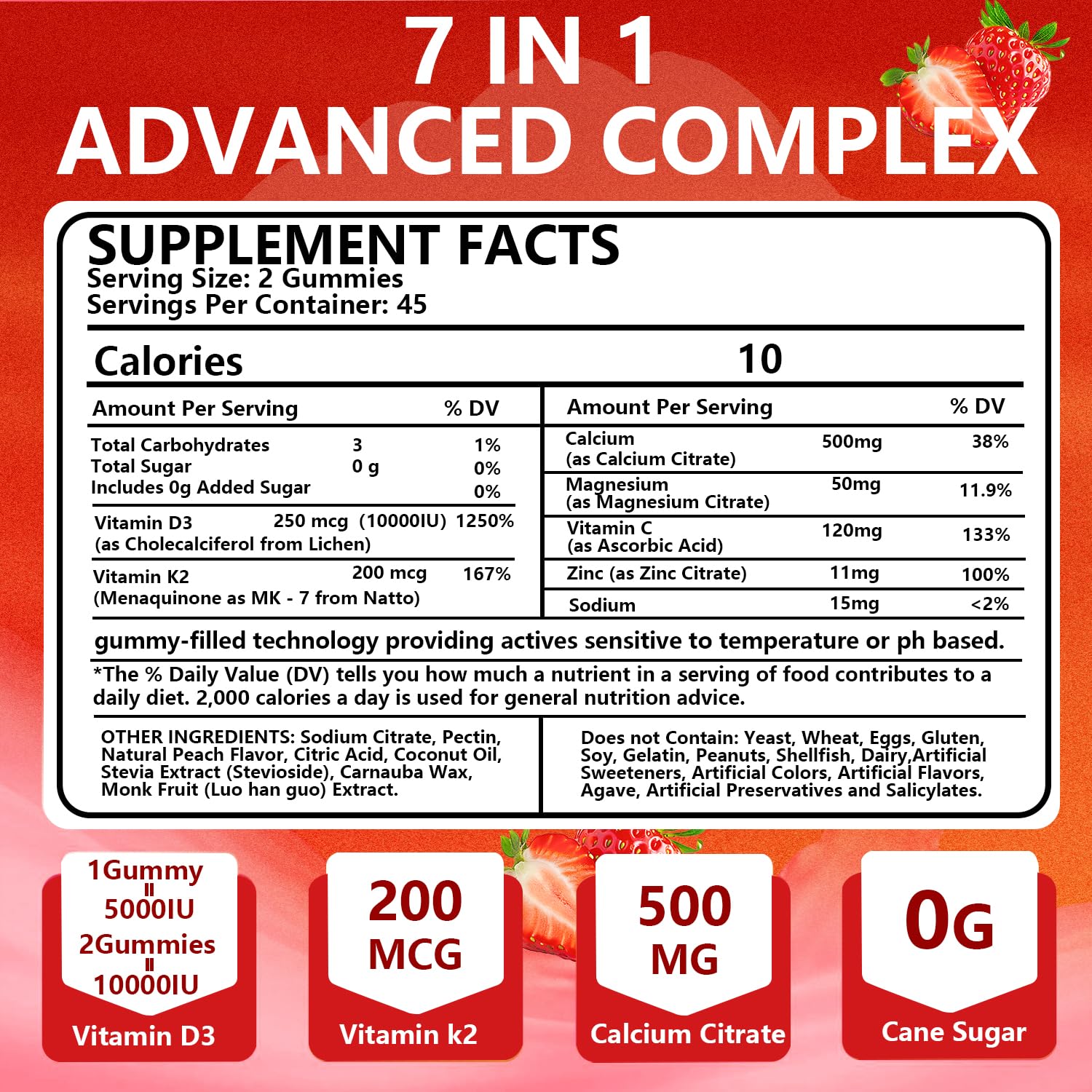 BEVIX etiqueta nutricional visible con dosis y minerales