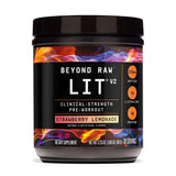 BEYOND RAW envase frontal mostrando potencia y diseño para motivar entrenamientos