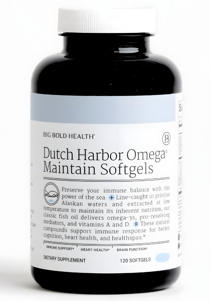 BIG BOLD HEALTH frontal del envase mostrando 120 softgels y beneficios claros
