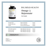 BIG BOLD HEALTH etiqueta con sellos MSC y RFM de sostenibilidad