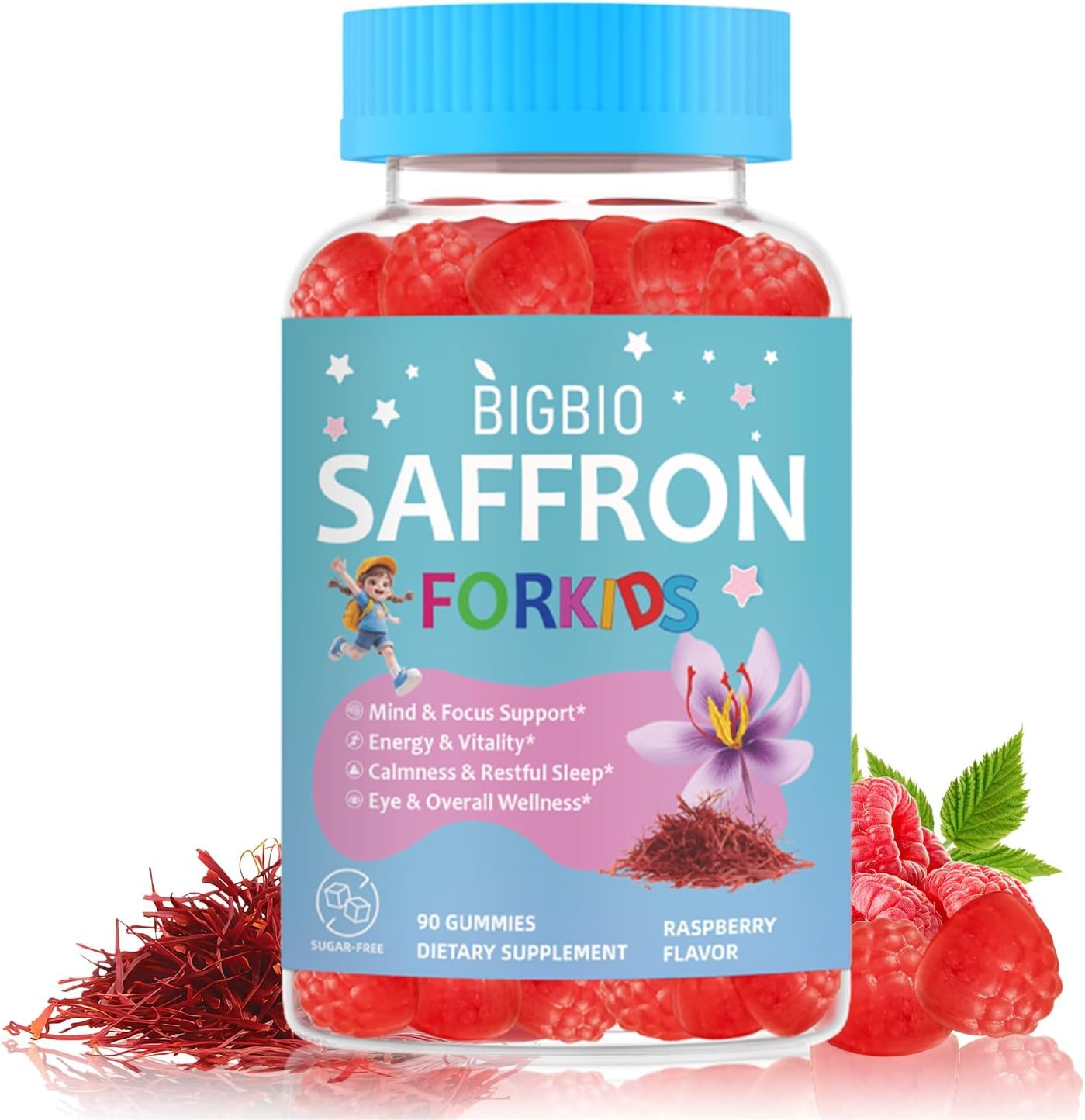 BIGBIO frontal del paquete mostrando gominolas y beneficios visibles