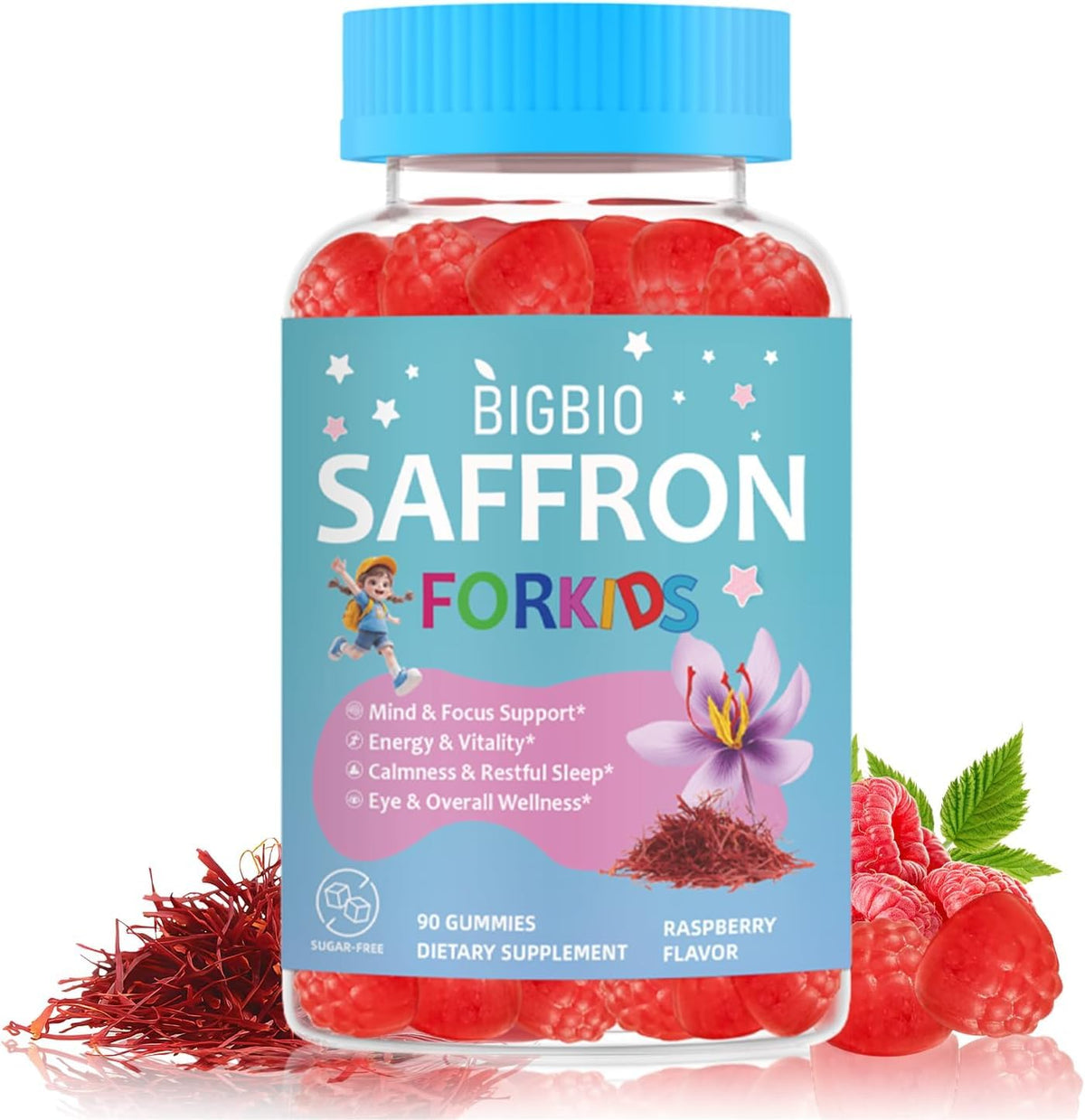 BIGBIO frontal del paquete mostrando gominolas y beneficios visibles