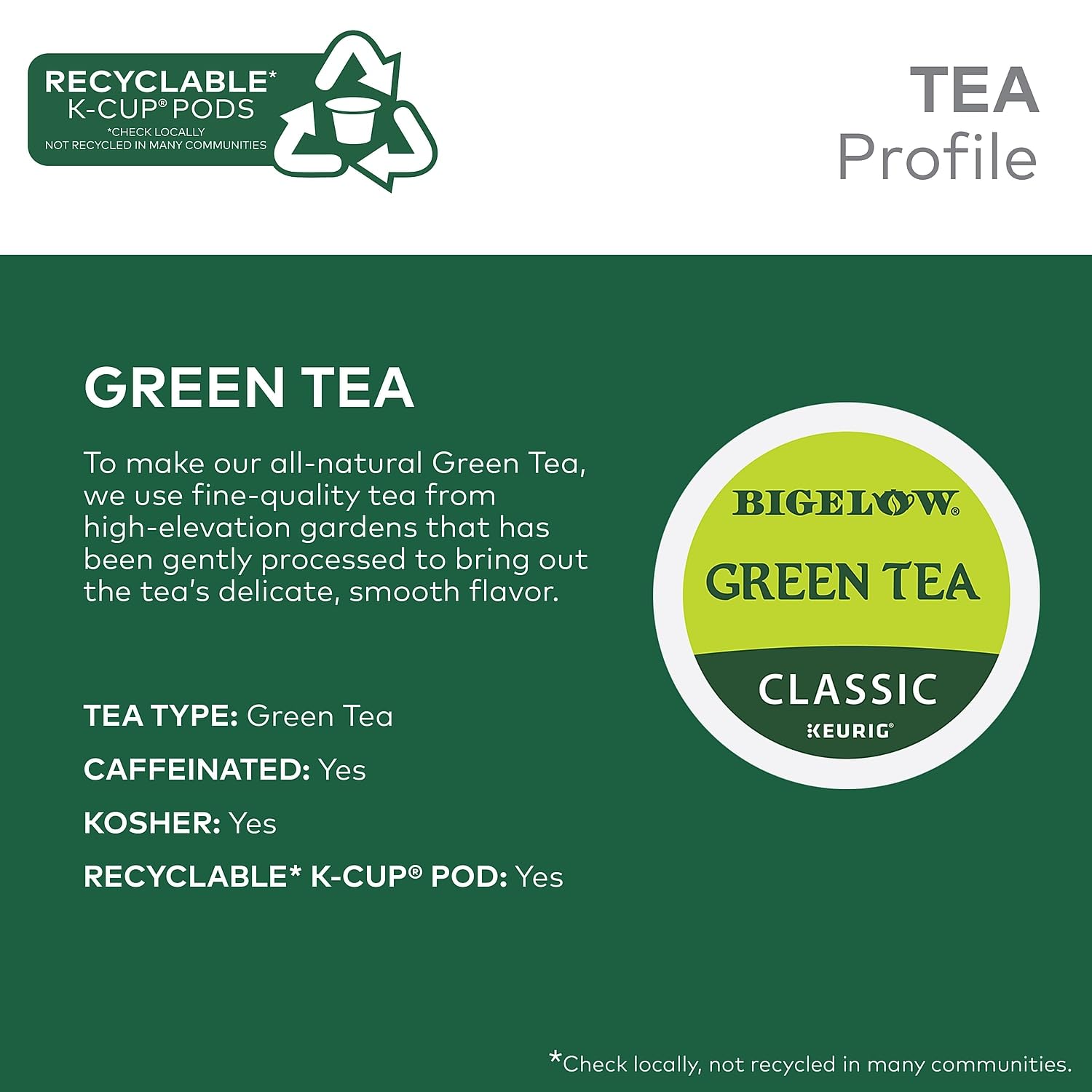 Bigelow Tea 24 cápsulas dispuestas, ideal para oficina o despensa doméstica