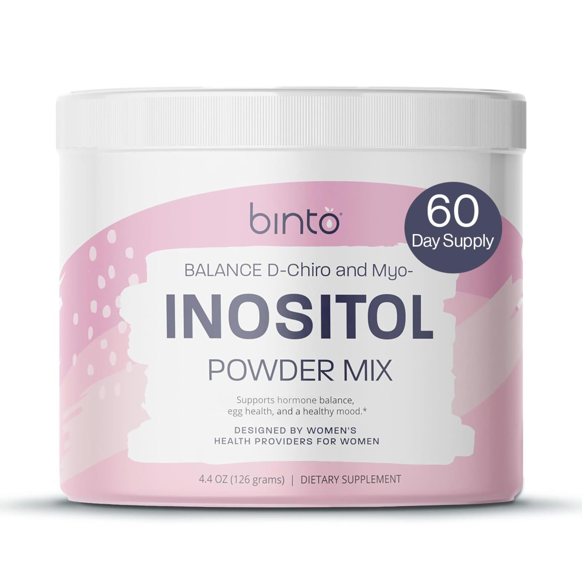 Binto presentación frontal del envase mostrando diseño y duración 60 días