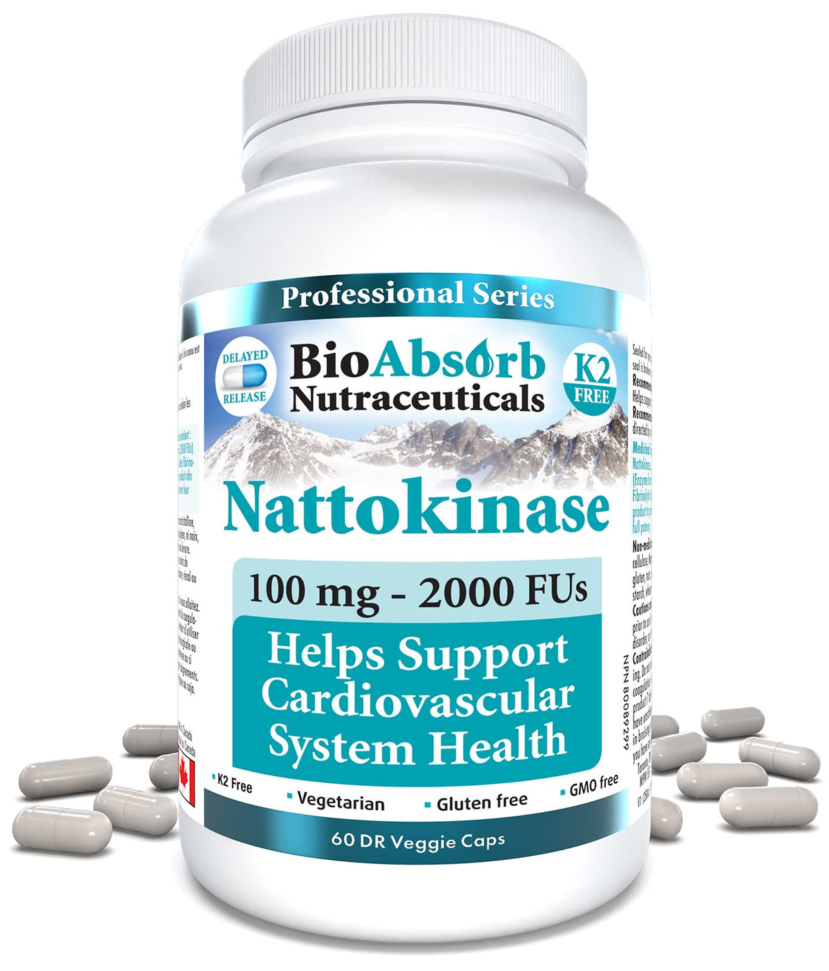 Bio Absorb frente del envase mostrando diseño y cantidad 60 cápsulas, confianza en marca