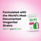 Bio-K Plus envase en bolso de viaje destacando conveniencia