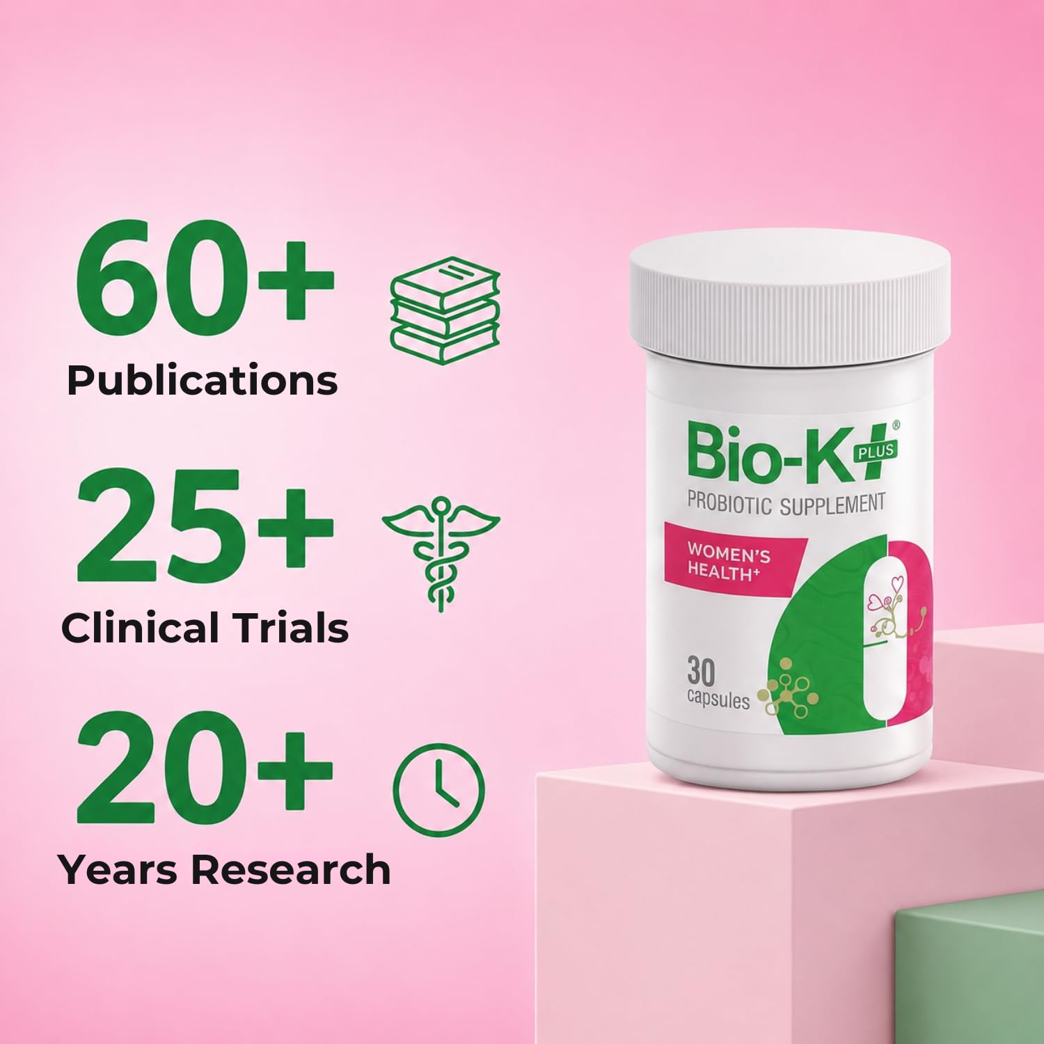 Bio-K Plus mujer incorporando la cápsula en su rutina diaria