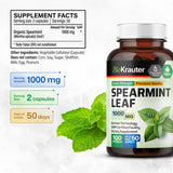 BIO KRAUTER cápsula abierta con polvo de menta para ver contenido