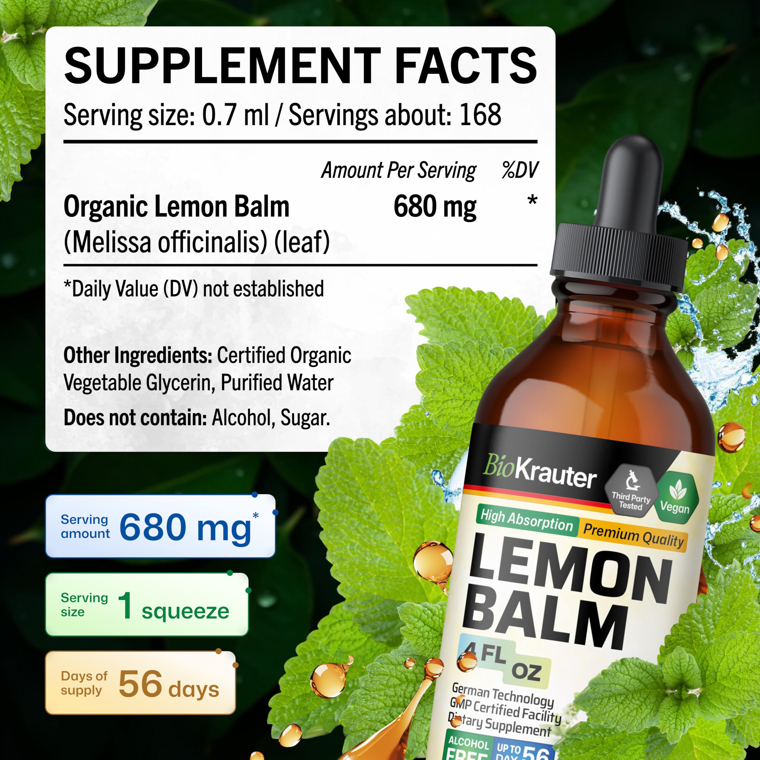 BIO KRAUTER etiqueta legible con ingredientes y beneficios visibles