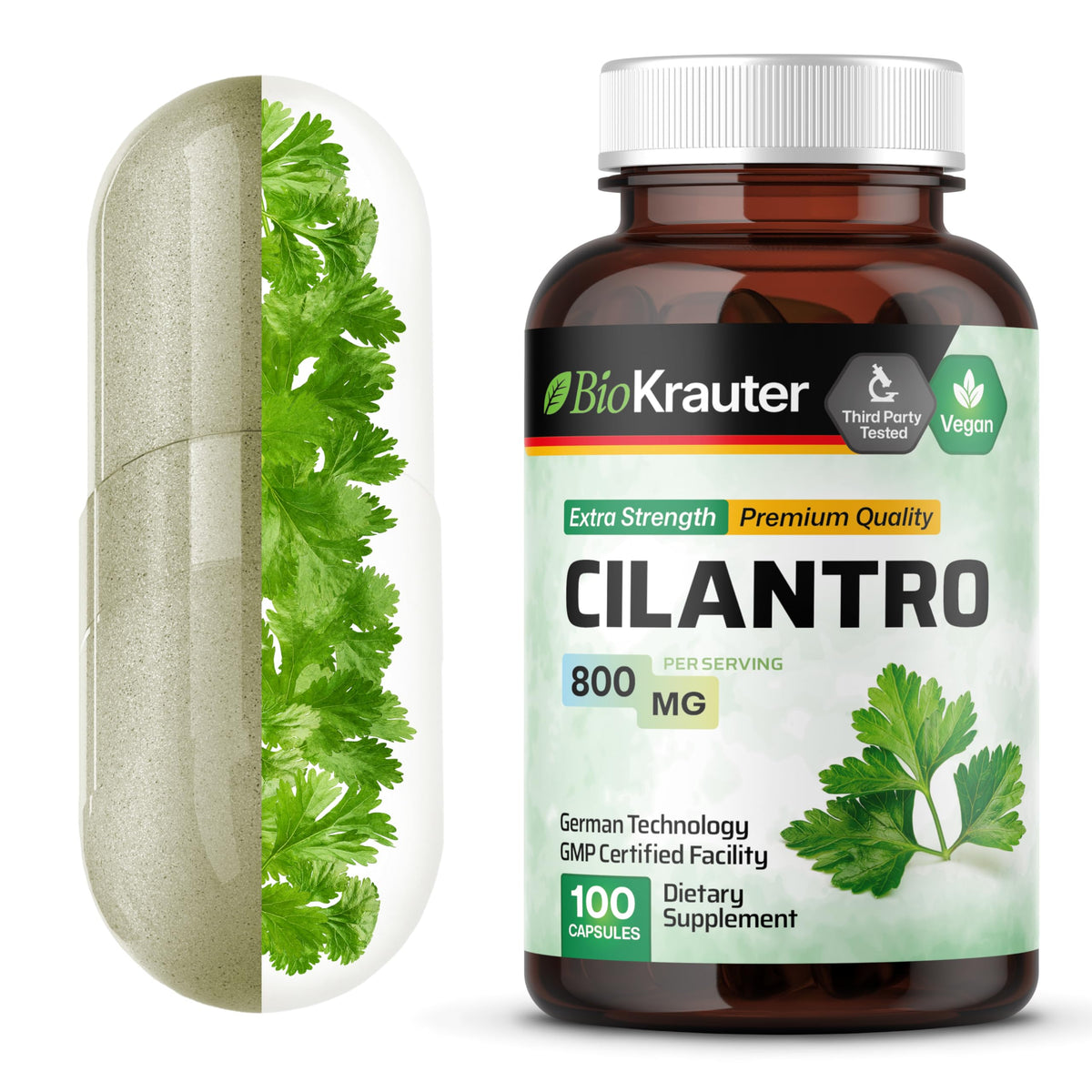 BIO KRAUTER frasco delantero mostrando etiqueta y beneficios