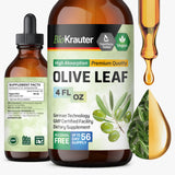 Botella frontal BIO KRAUTER con etiqueta clara y presentación de 4 fl oz ofreciendo dosis precisa